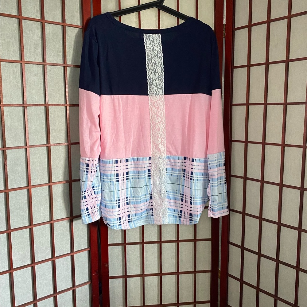 2- Maternity tops blue,pink,red